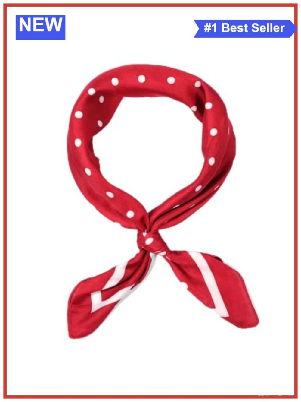 Polka Dot Scarf Silk Bandana Handkerchief Hair Wrap 27.5"